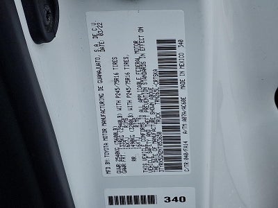 2022 Toyota Tacoma 2WD 2WD SR Access Cab 6' Bed I4 AT (GS)