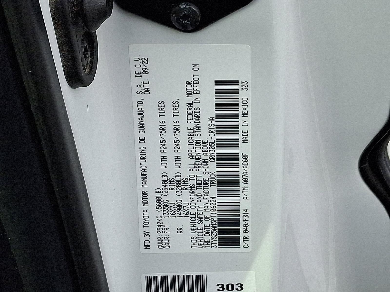 2023 Toyota Tacoma 4WD 4WD SR Access Cab 6' Bed V6 AT (Natl)