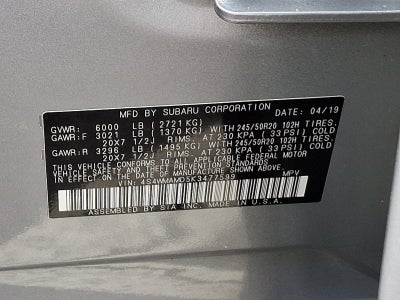 2019 Subaru Ascent 2.4T Limited 7-Passenger