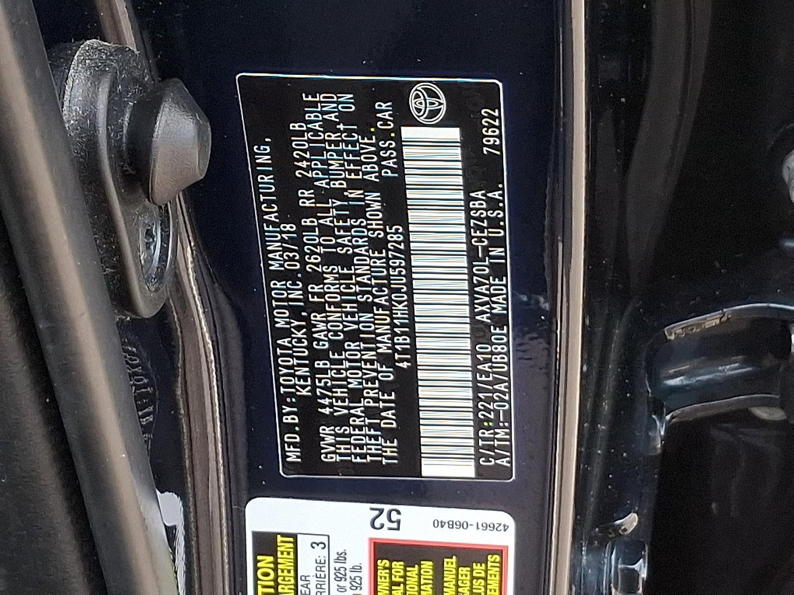 2018 Toyota Camry SE Auto (SE)