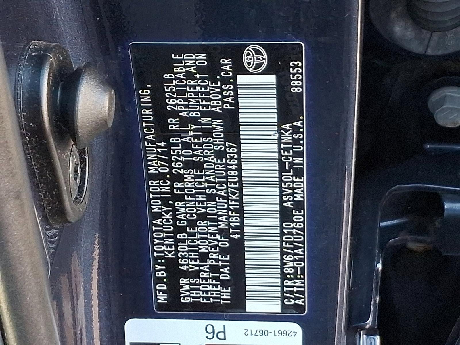 2014 Toyota Camry 2014.5 4dr Sdn I4 Auto LE (Natl)