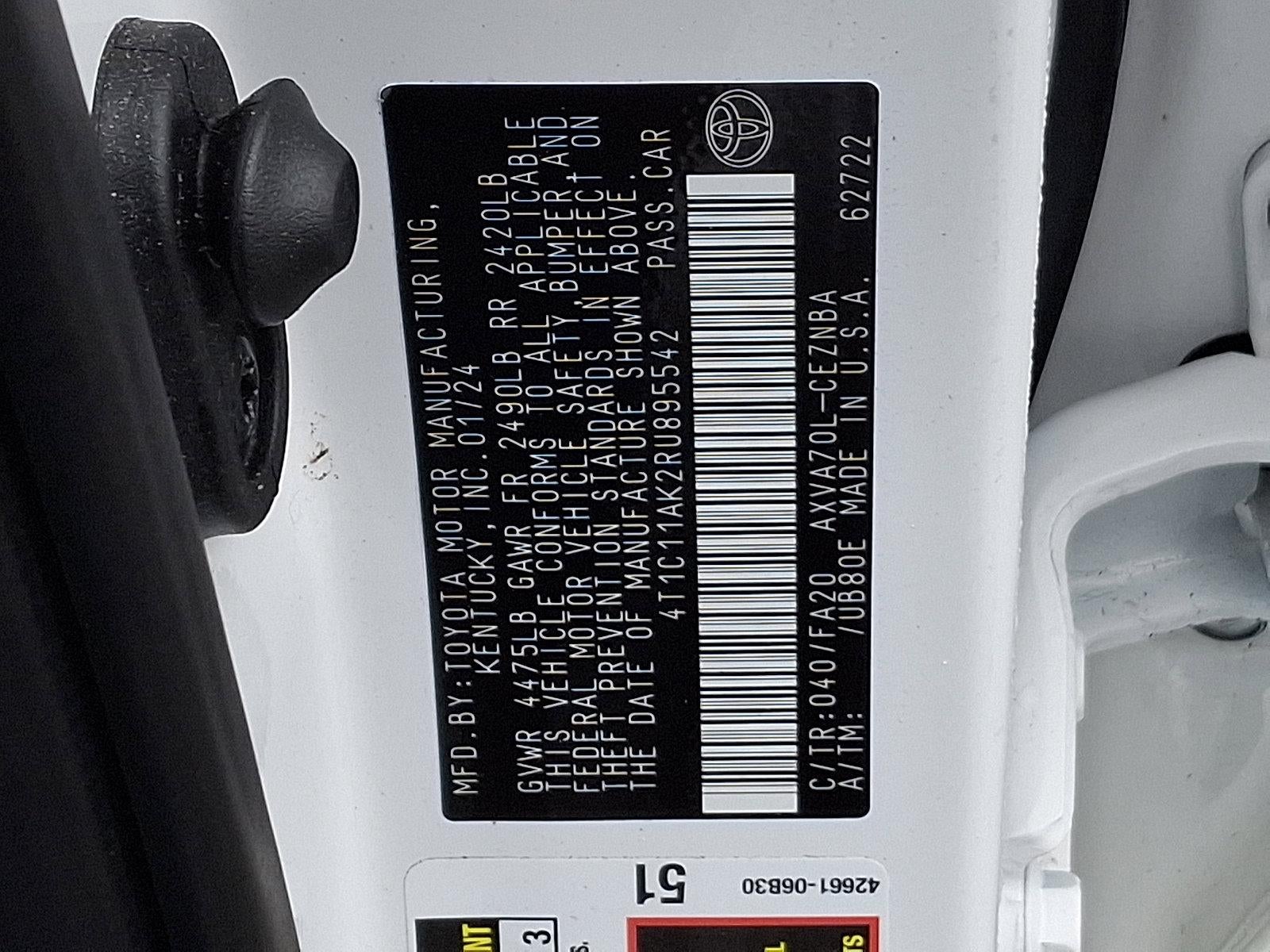 2024 Toyota Camry LE Auto (Natl)