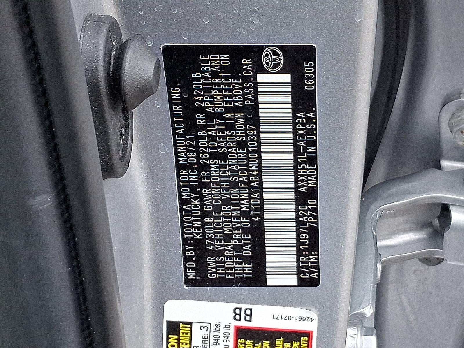 2021 Toyota Avalon Hybrid Limited FWD (Natl)