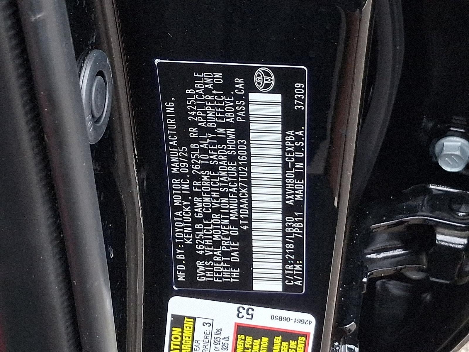 2026 Toyota Camry XSE (Natl)