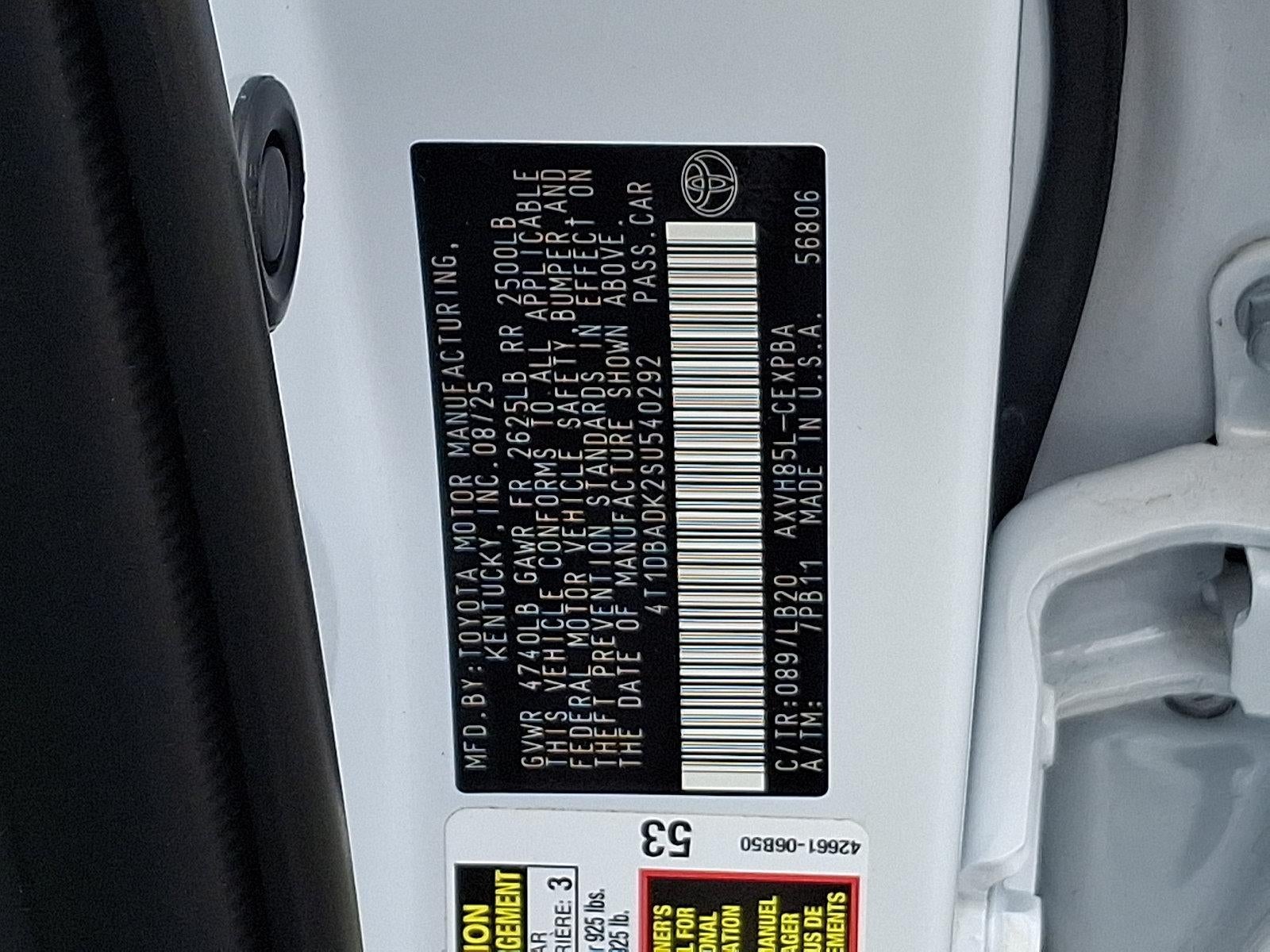 2025 Toyota Camry XSE AWD (Natl)