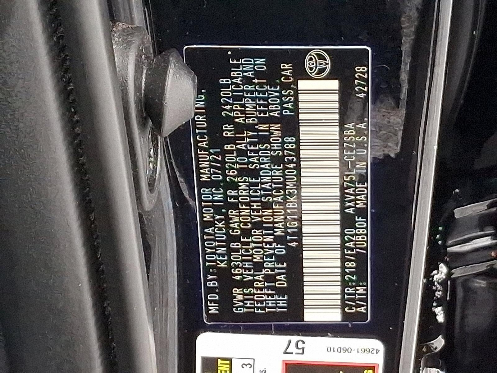 2021 Toyota Camry SE Auto AWD (Natl)