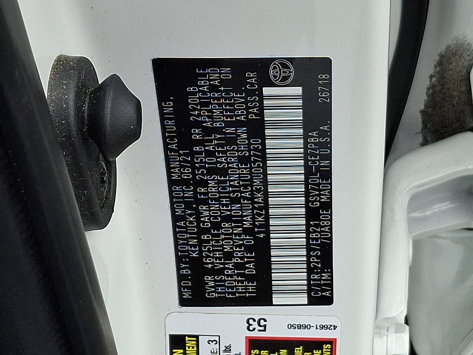 2021 Toyota Camry TRD V6 Auto (Natl)