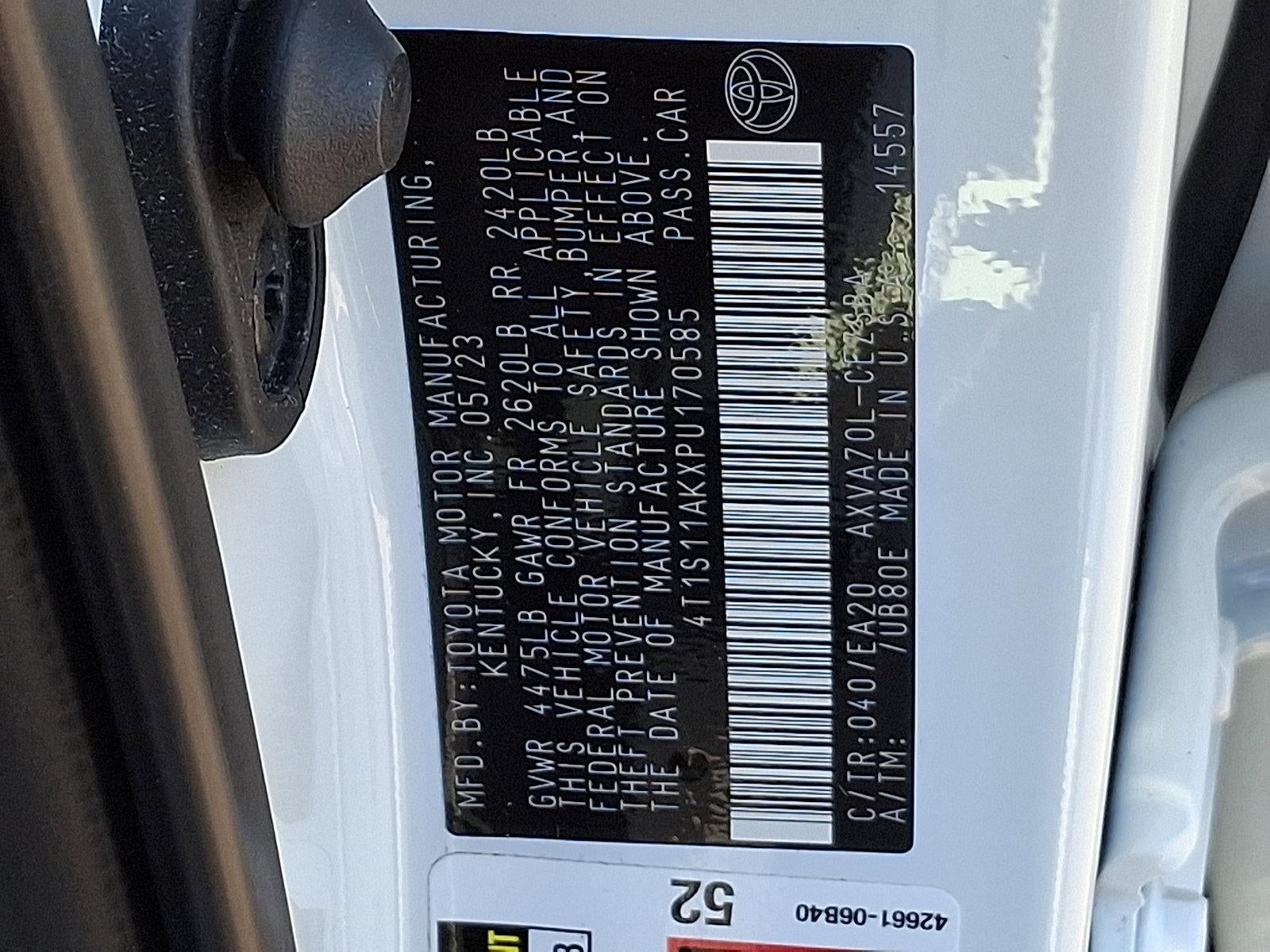 2023 Toyota Camry SE Auto (Natl)