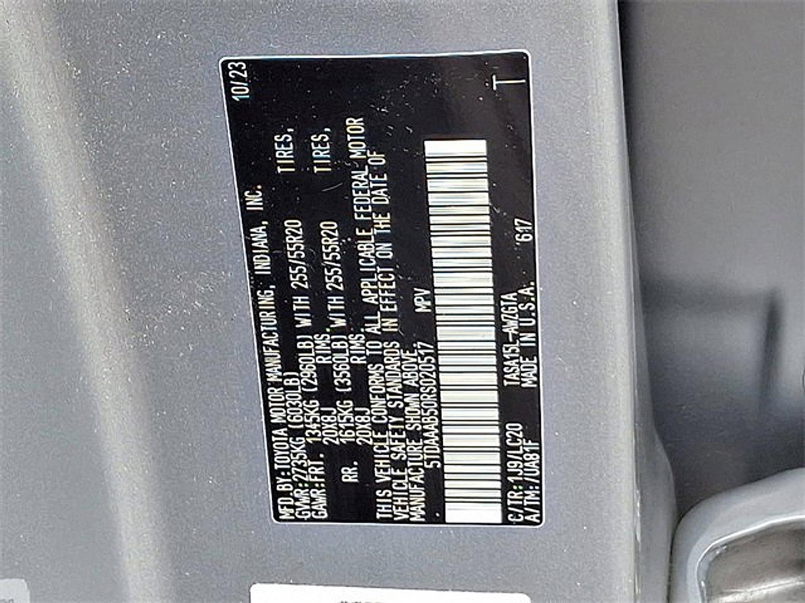 2024 Toyota Grand Highlander Limited AWD (Natl)