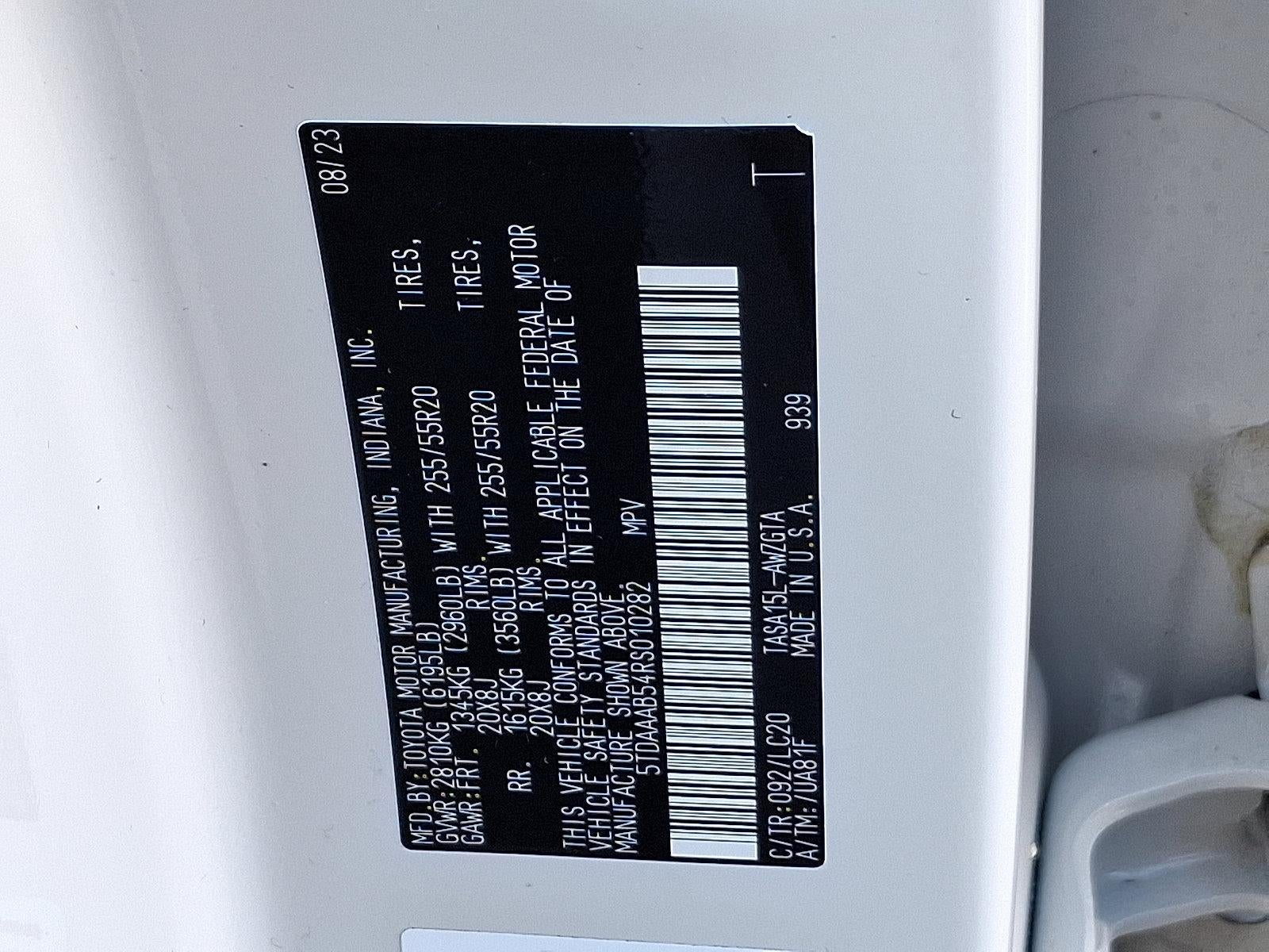 2024 Toyota Grand Highlander Limited AWD (Natl)