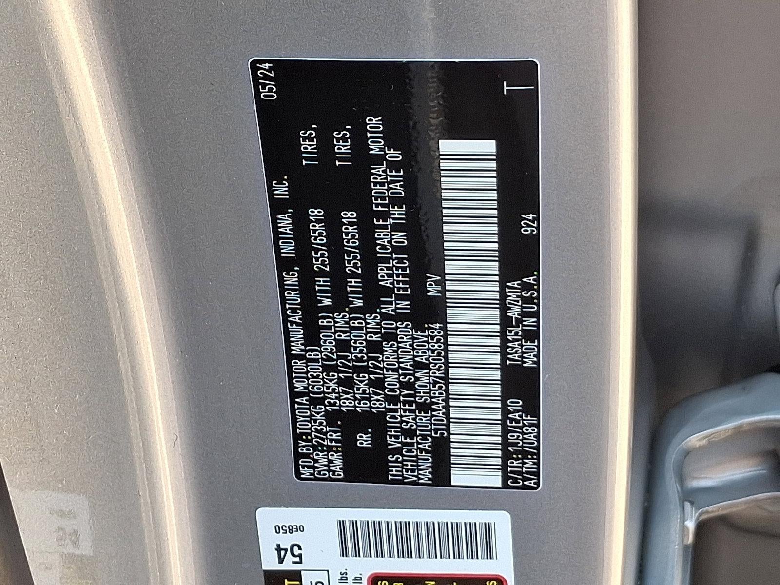 2024 Toyota Grand Highlander XLE AWD (Natl)