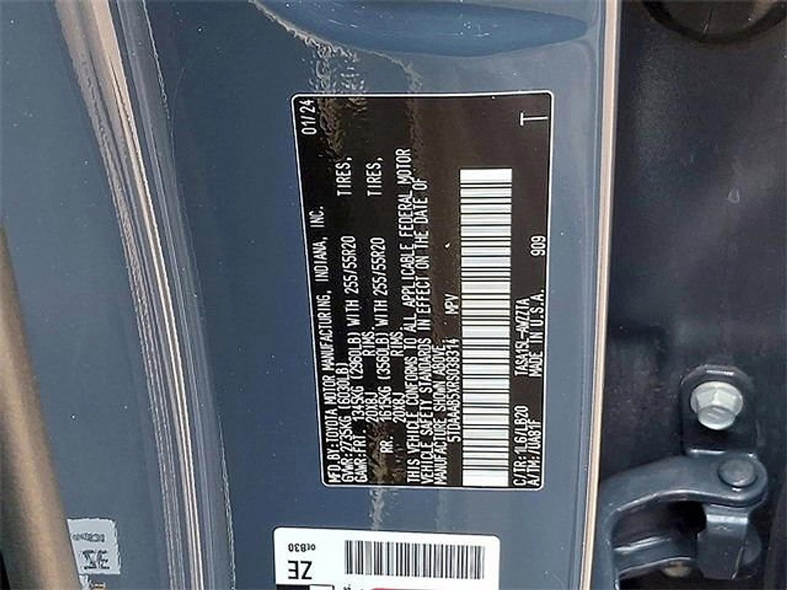 2024 Toyota Grand Highlander Platinum AWD (Natl)