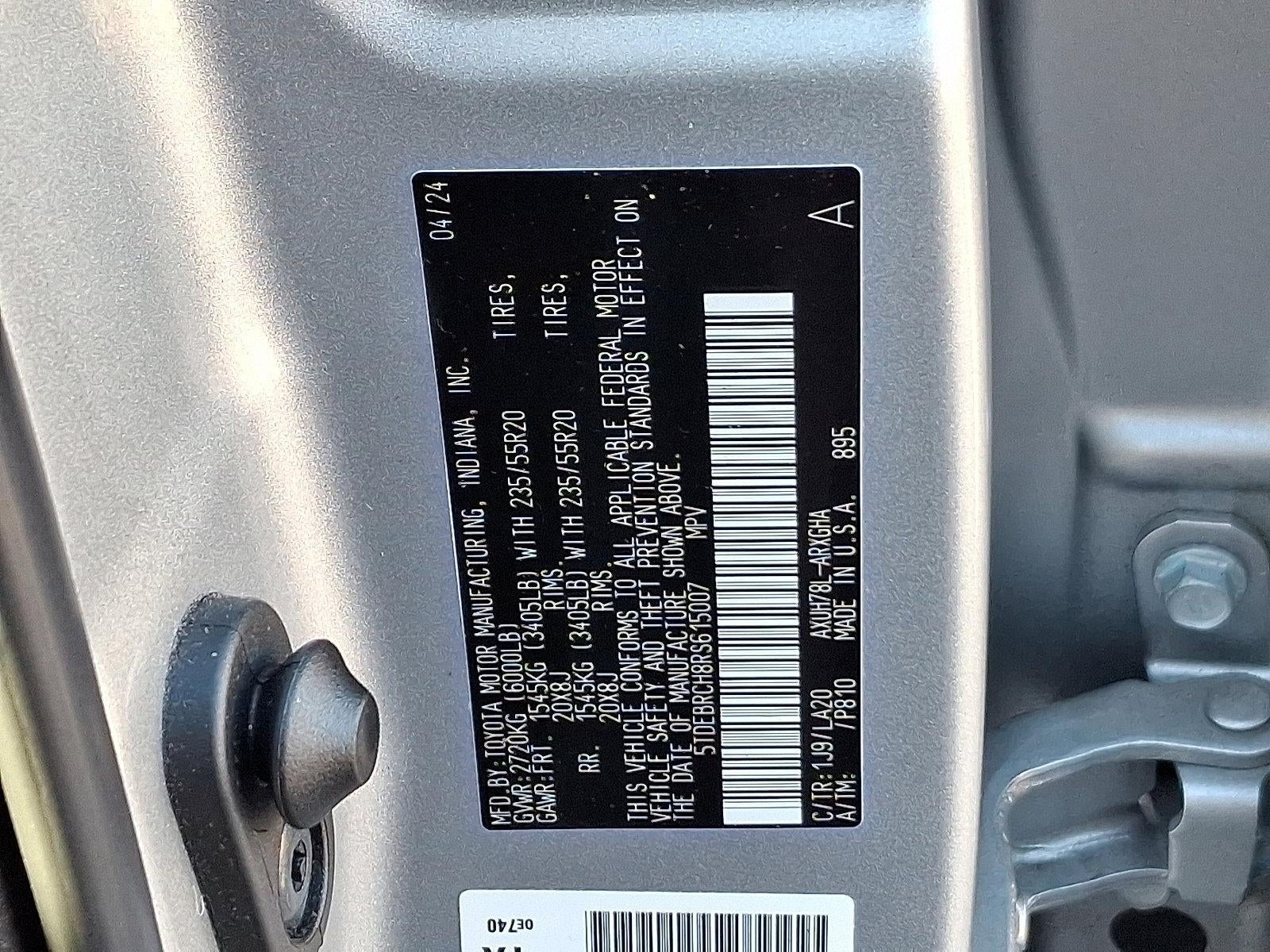 2024 Toyota Highlander Hybrid Platinum AWD (Natl)