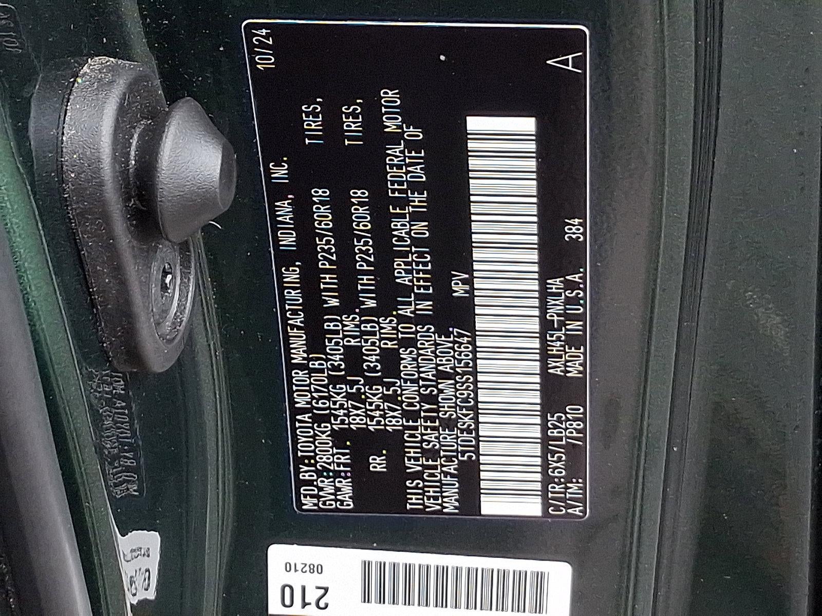 2025 Toyota Sienna Platinum AWD 7-Passenger (Natl)