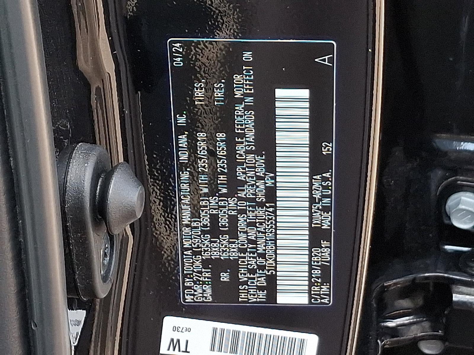 2024 Toyota Highlander XLE AWD (Natl)