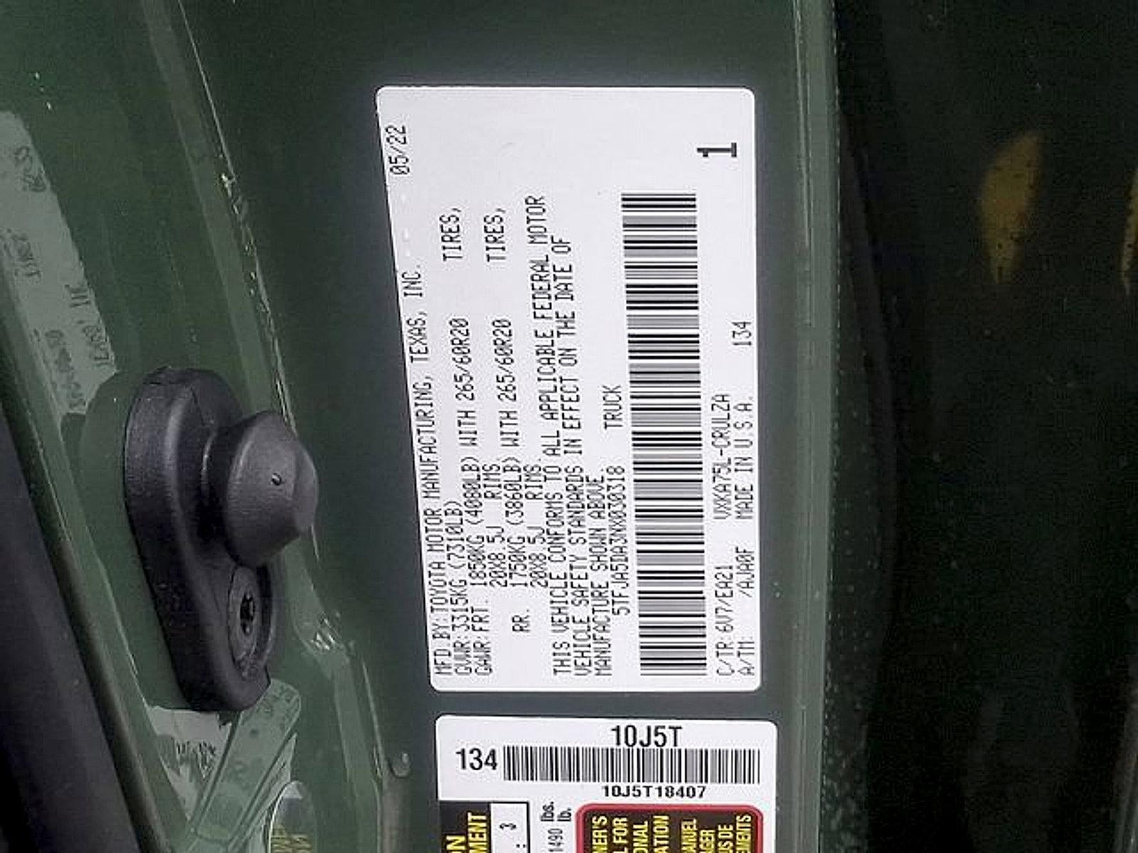 2022 Toyota Tundra 4WD 4WD Limited Double Cab 6.5' Bed (Natl)