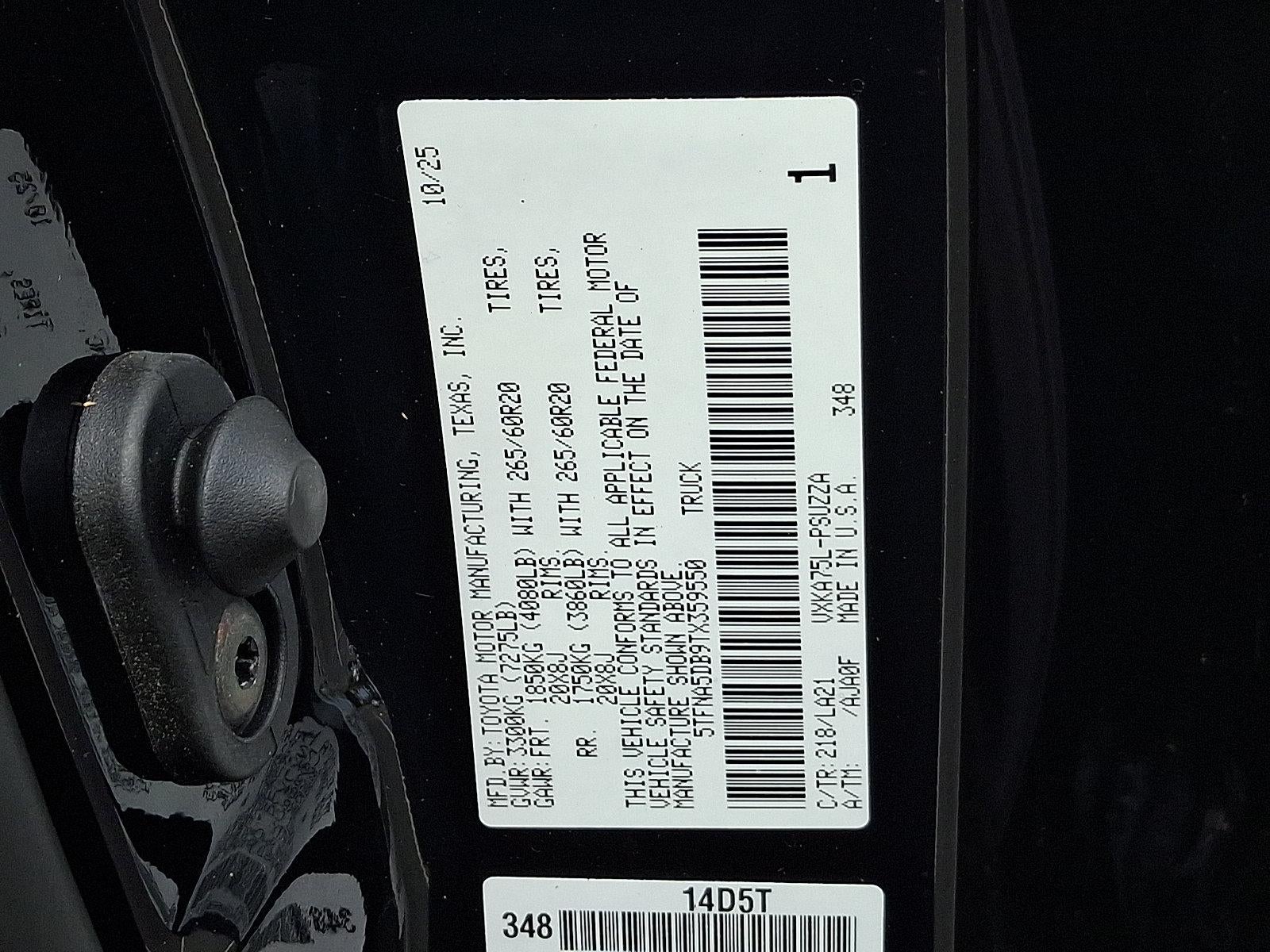 2026 Toyota Tundra 4WD 4WD Platinum CrewMax 5.5' Bed (Natl)