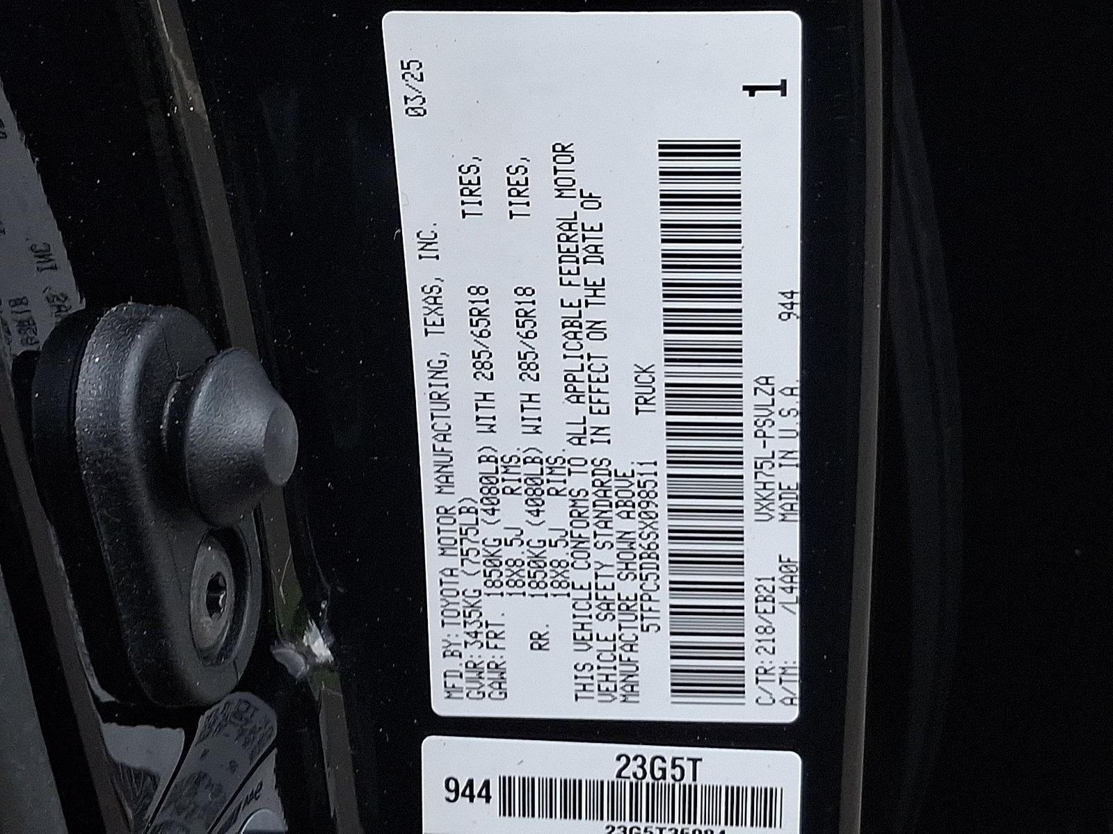 2025 Toyota Tundra 4WD 4WD TRD Pro Hybrid CrewMax 5.5' Bed (Natl)