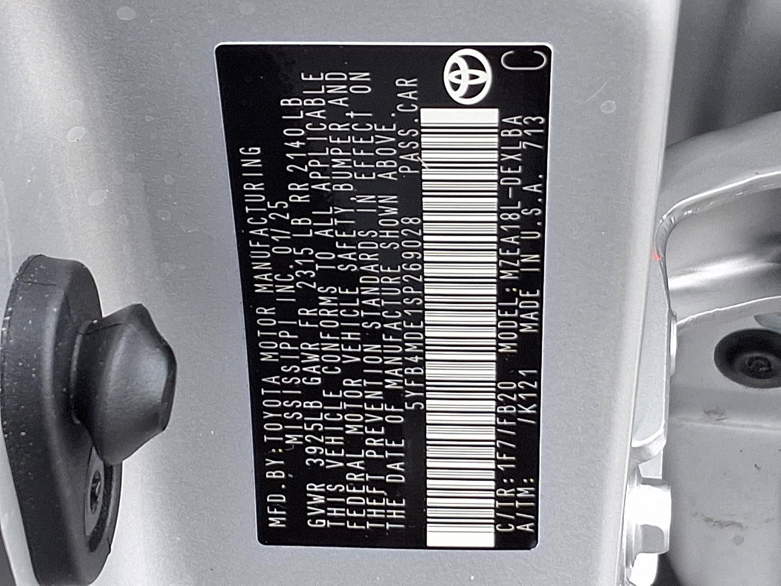 2025 Toyota Corolla LE CVT (Natl)