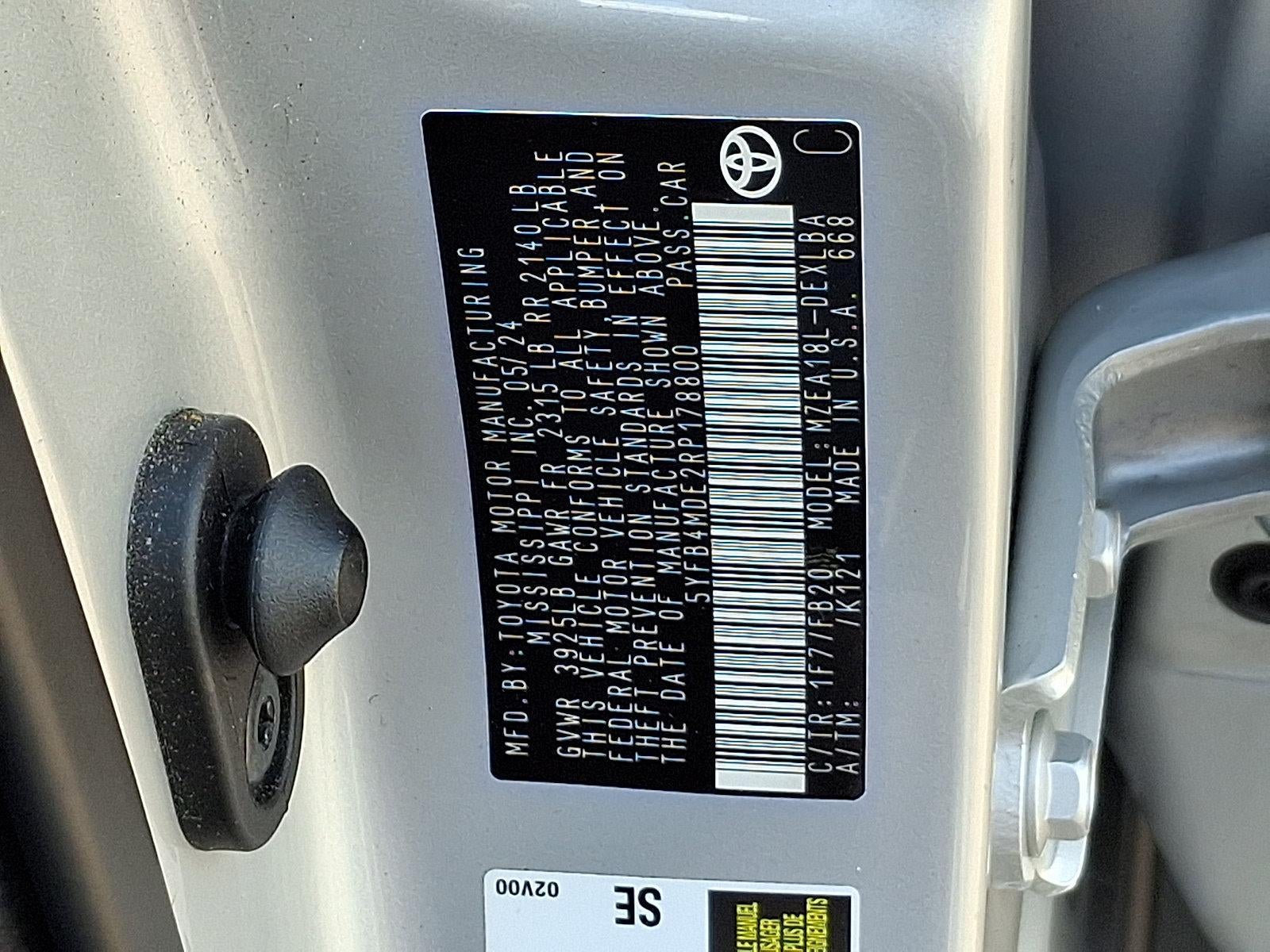 2024 Toyota Corolla LE CVT (Natl)