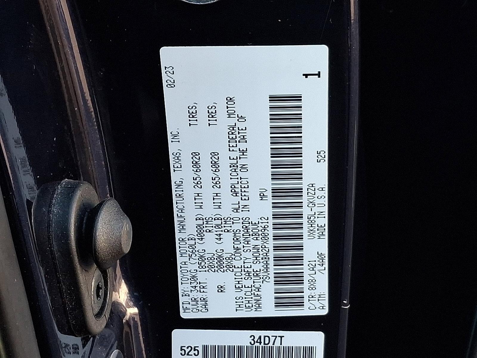 2023 Toyota Sequoia Platinum 4WD (Natl)