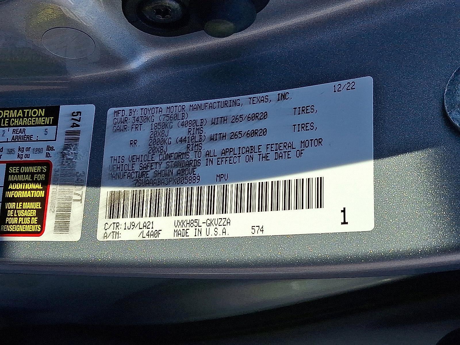 2023 Toyota Sequoia Platinum 4WD (Natl)