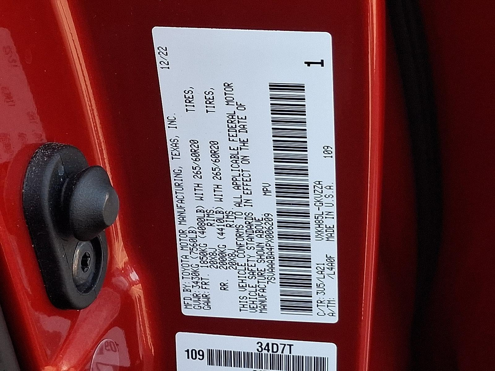 2023 Toyota Sequoia Platinum 4WD (Natl)