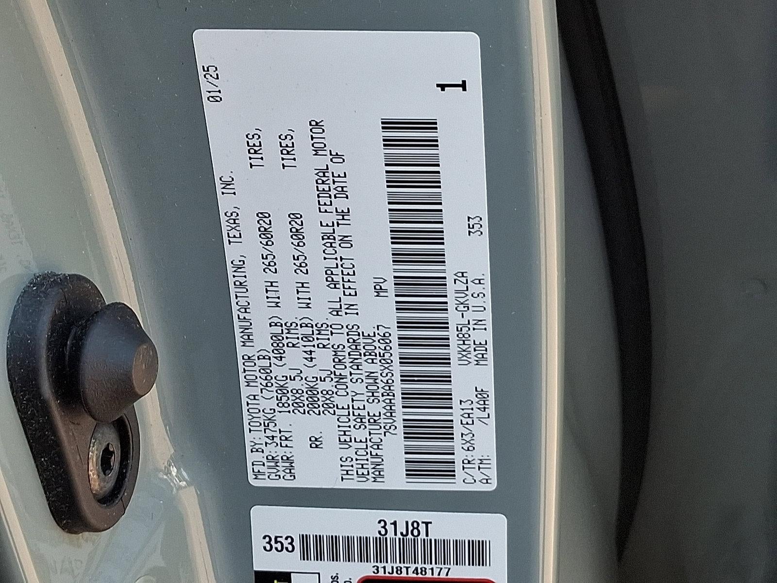 2025 Toyota Sequoia Limited 4WD (Natl)