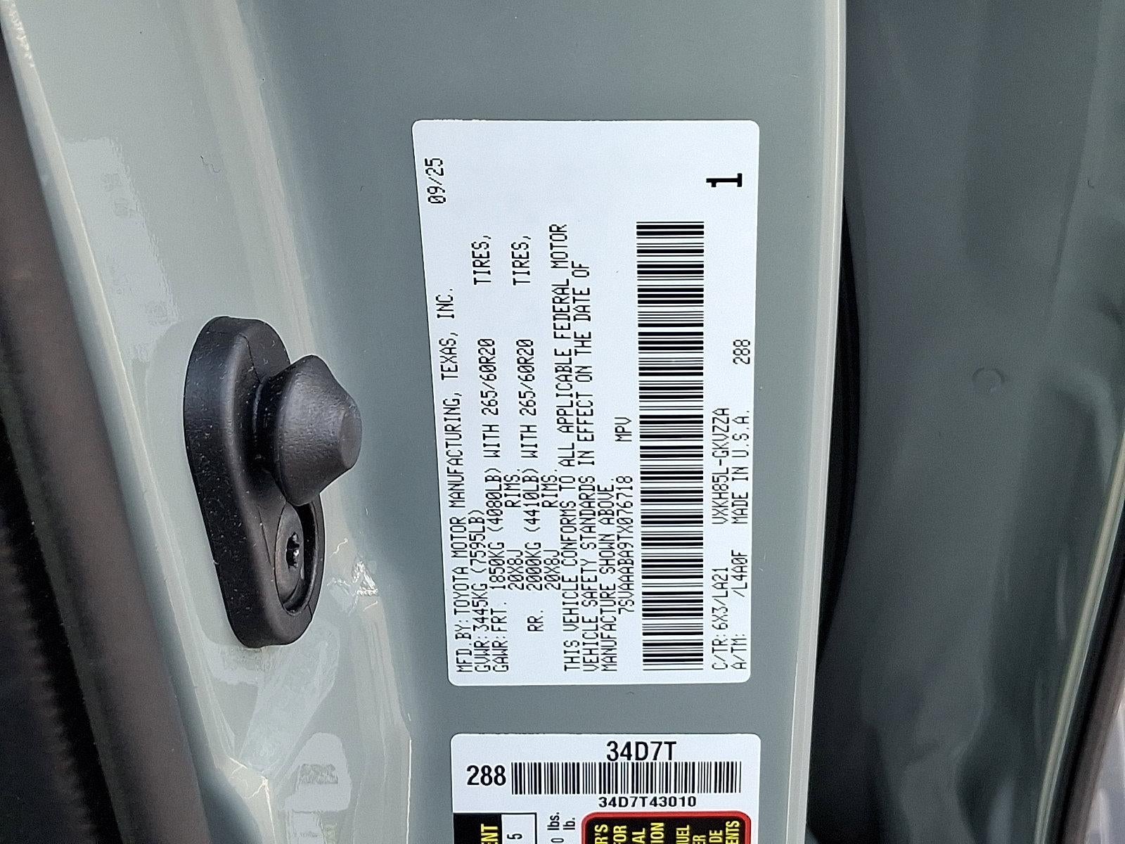 2026 Toyota Sequoia Platinum 4WD (Natl)