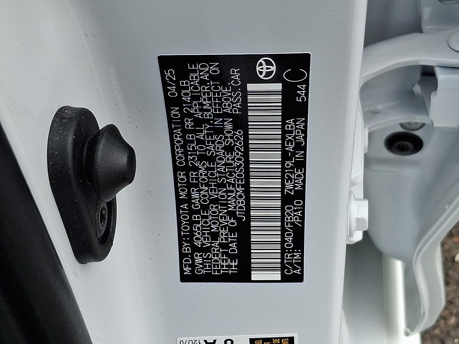 2025 Toyota Corolla Hybrid LE FWD (Natl)