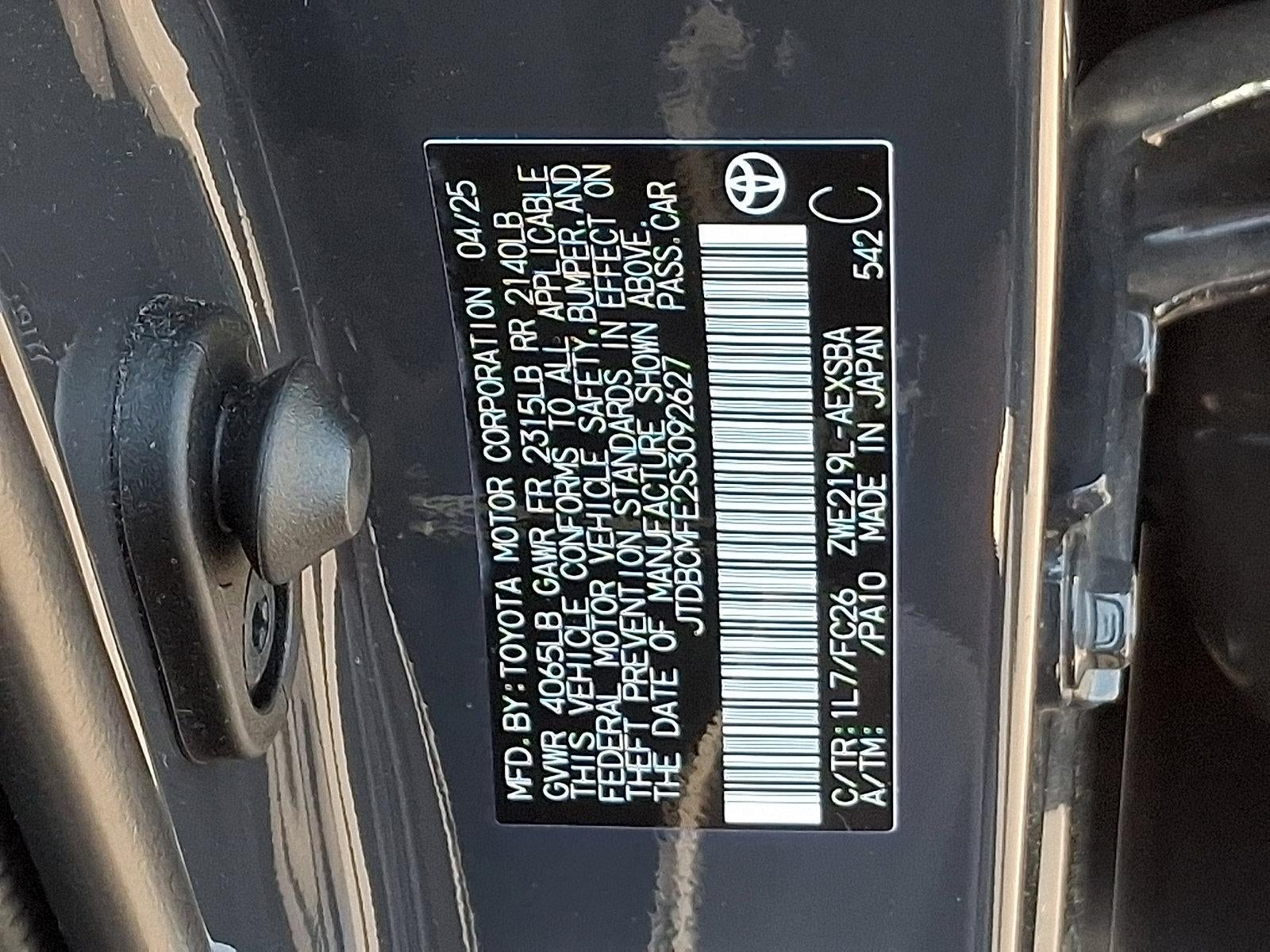 2025 Toyota Corolla Hybrid SE FWD (Natl)