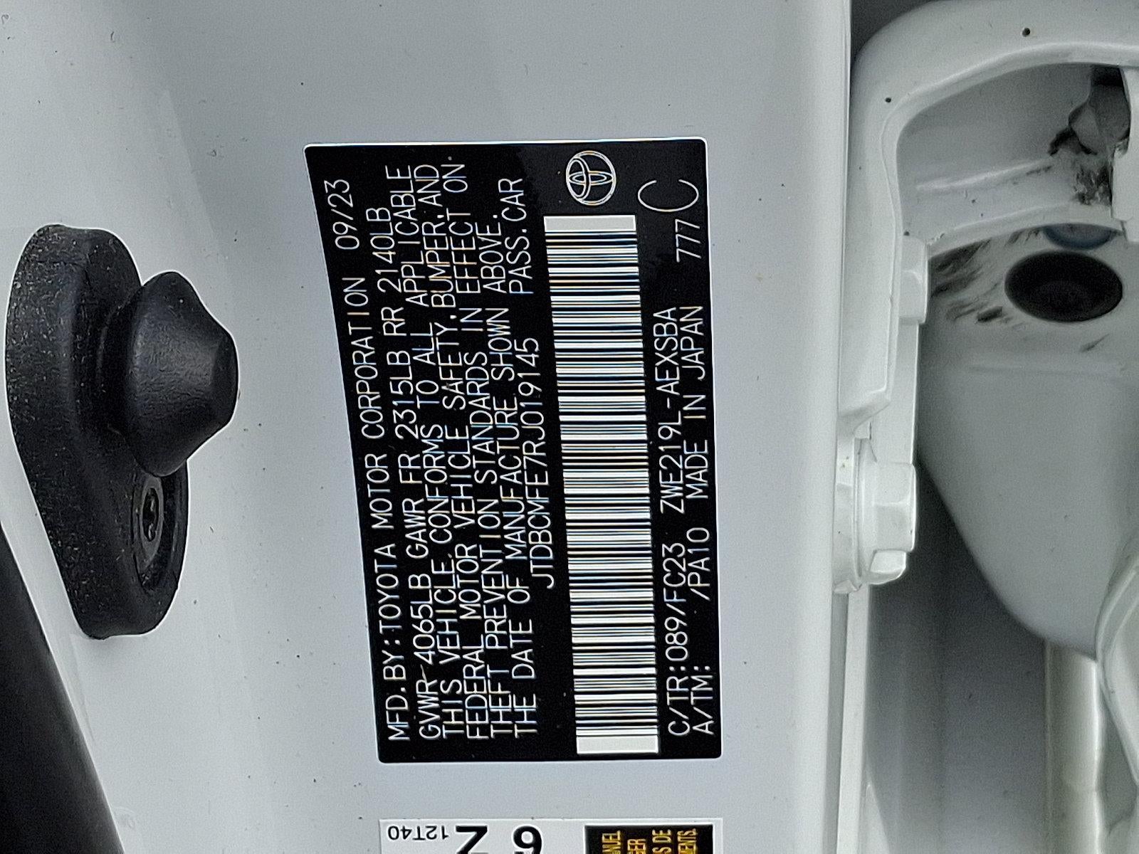 2024 Toyota Corolla Hybrid SE FWD (Natl)
