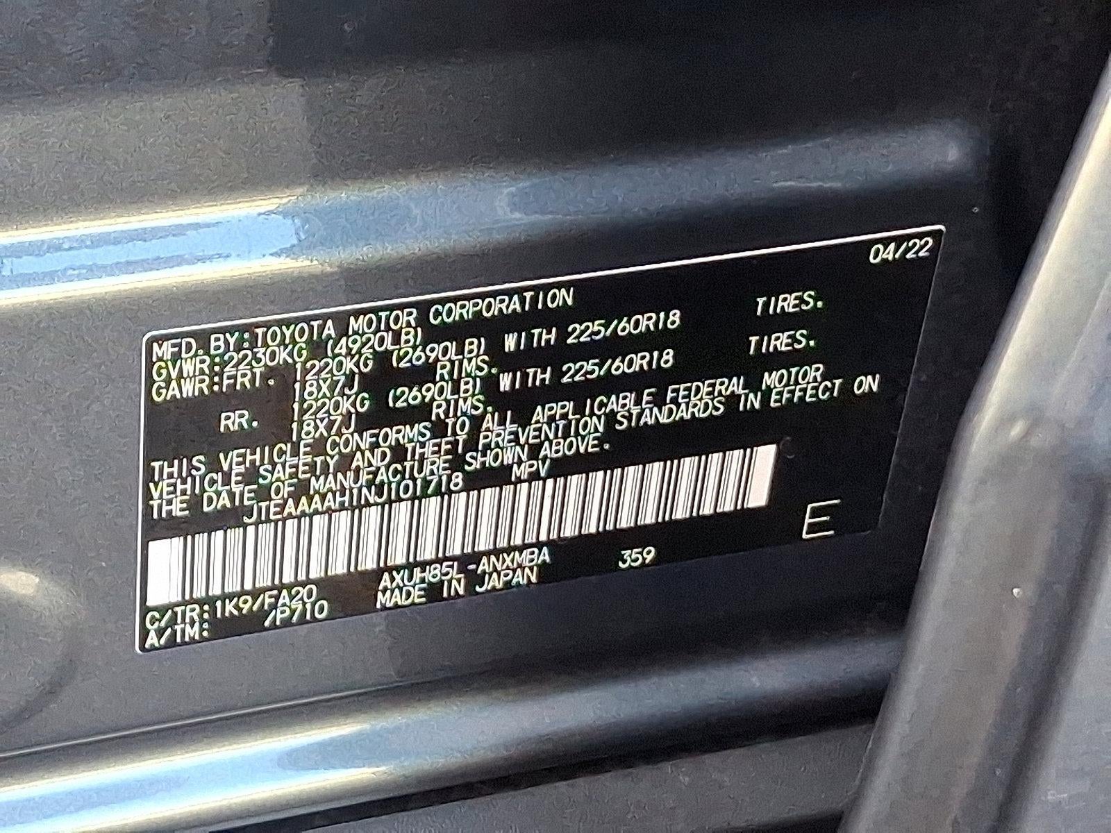 2022 Toyota Venza LE AWD (Natl)