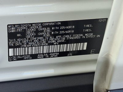 2022 Toyota RAV4 Hybrid XSE AWD (Natl)