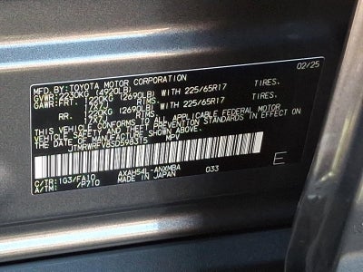 2025 Toyota RAV4 Hybrid XLE AWD (Natl)
