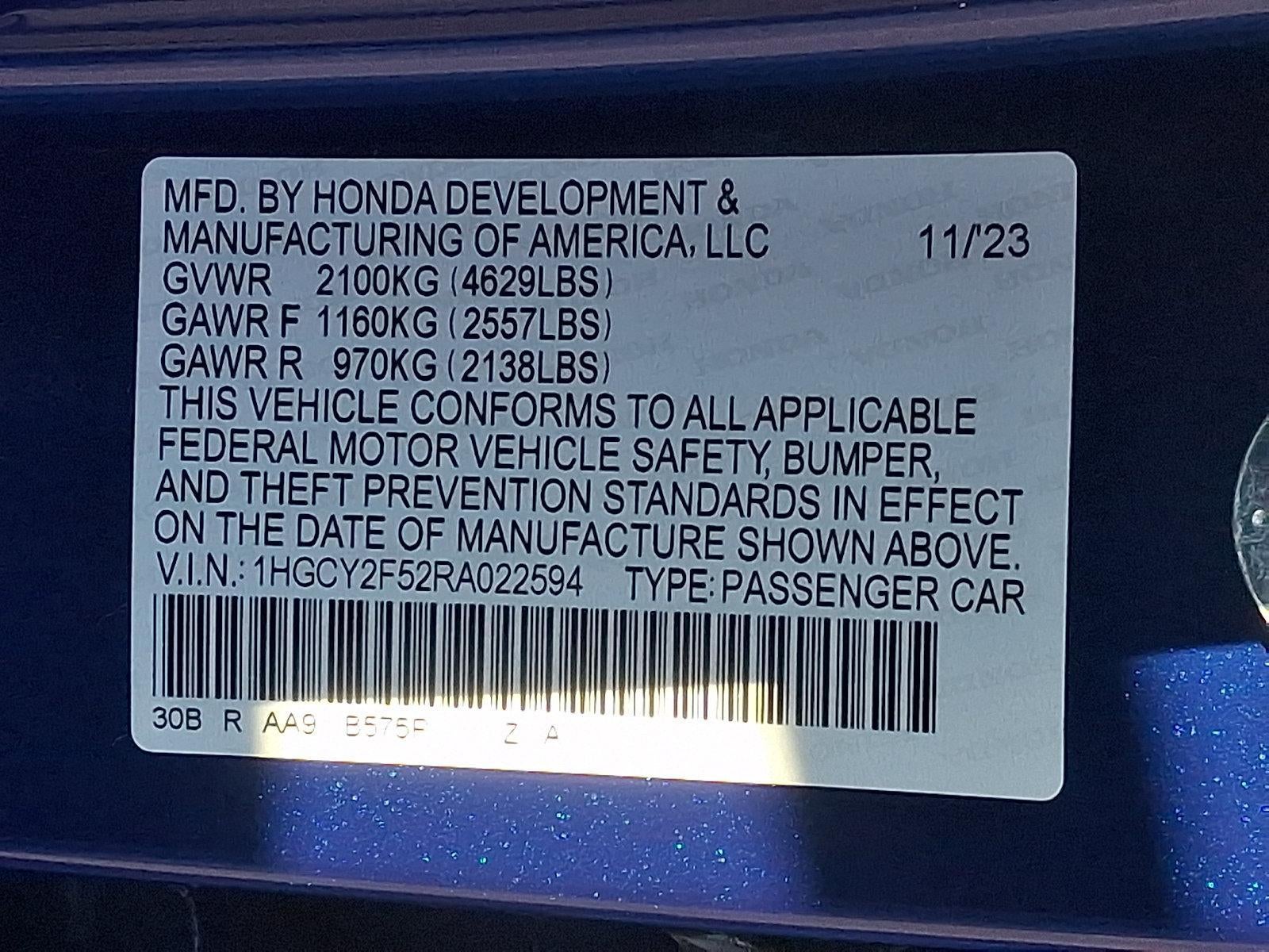 2024 Honda Accord Hybrid Sport Sedan