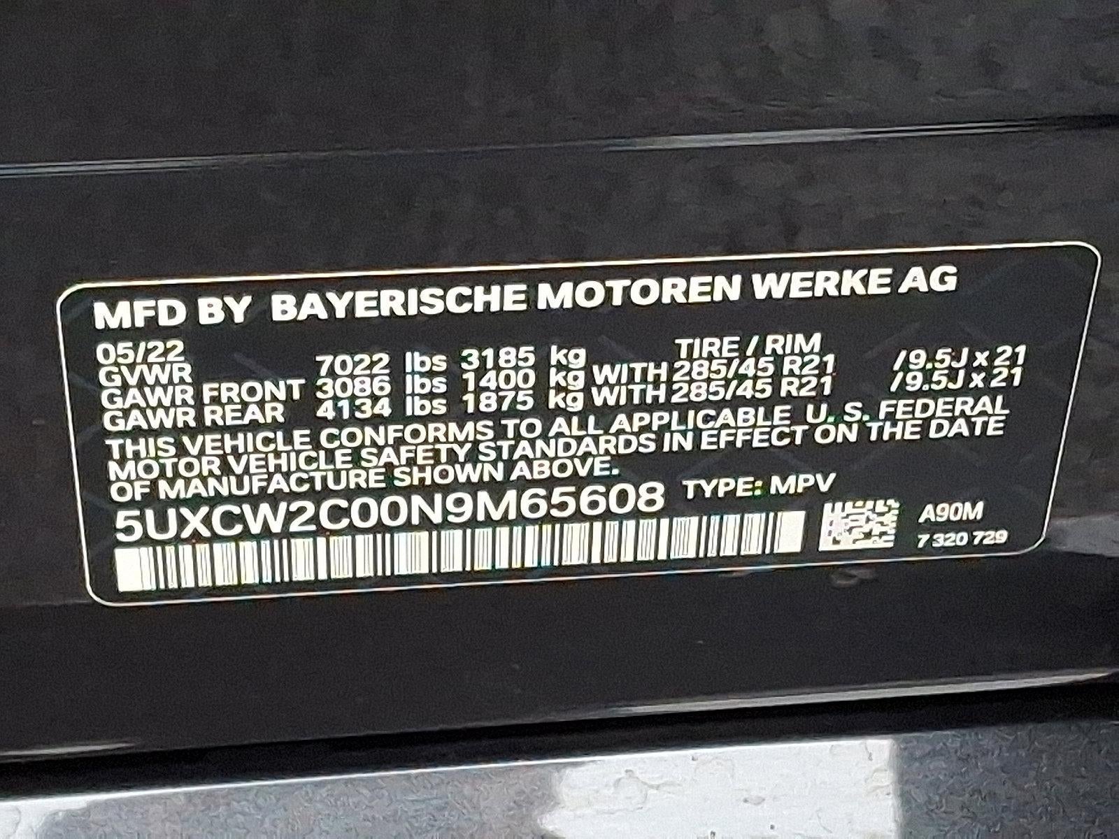 2022 BMW X7 xDrive40i Sports Activity Vehicle