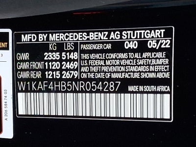 2022 Mercedes-Benz C-Class C 300 4MATIC® Sedan