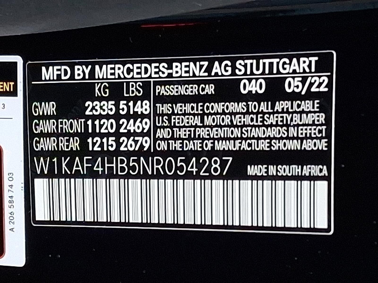 2022 Mercedes-Benz C-Class C 300 4MATIC® Sedan