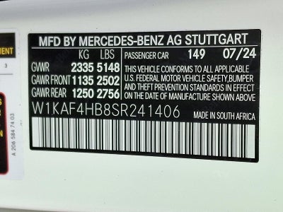 2025 Mercedes-Benz C-Class C 300 4MATIC® Sedan