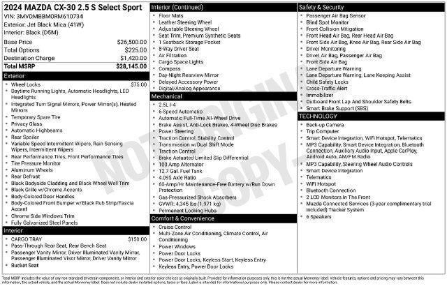 2024 Mazda Mazda CX-30 2.5 S Select Sport AWD