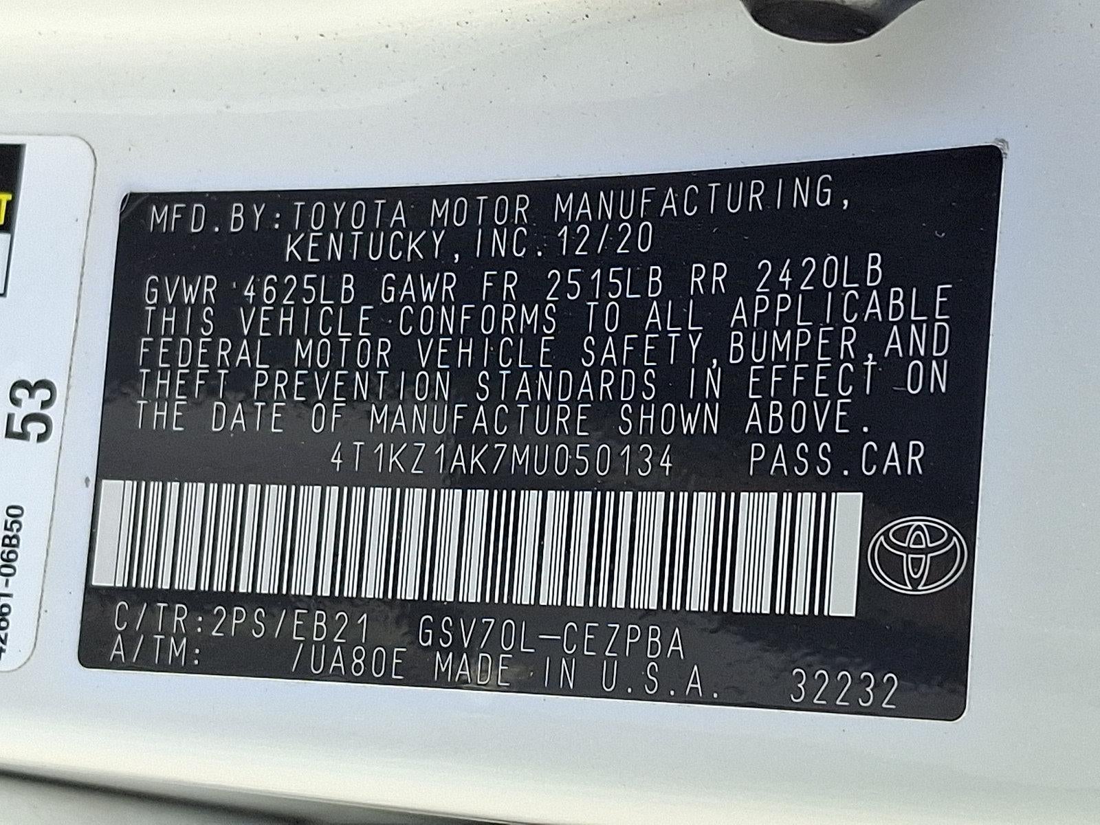 2021 Toyota Camry TRD V6 Auto (Natl)