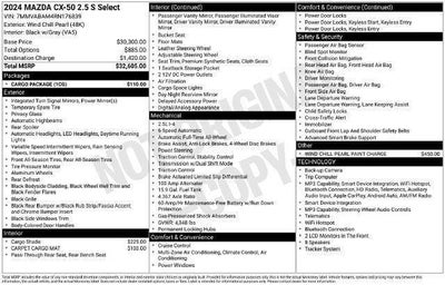 2024 Mazda Mazda CX-50 2.5 S Select Package AWD