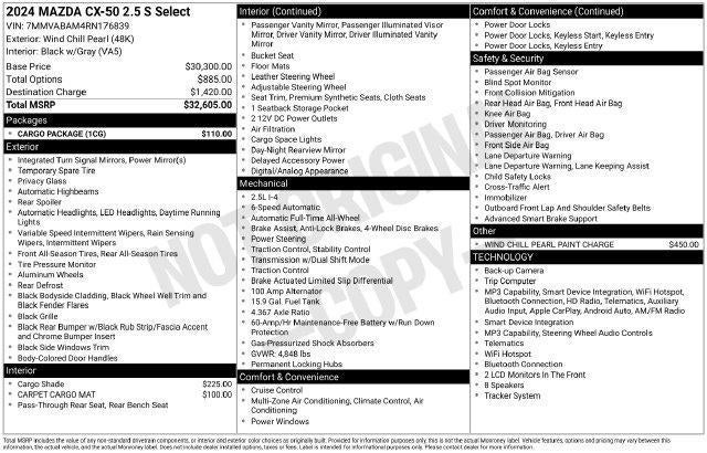 2024 Mazda Mazda CX-50 2.5 S Select Package AWD