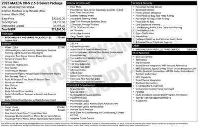 2025 Mazda Mazda CX-5 2.5 S Select Package AWD
