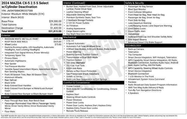 2024 Mazda Mazda CX-5 2.5 S Select Package AWD