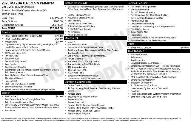 2023 Mazda Mazda CX-5 2.5 S Preferred Package AWD