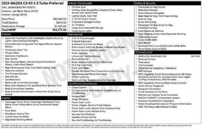 2024 Mazda Mazda CX-90 3.3 Turbo Preferred AWD