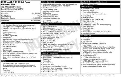 2024 Mazda Mazda CX-90 3.3 Turbo Preferred Plus AWD