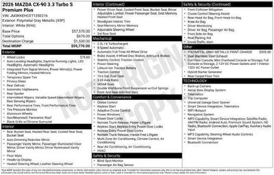 2026 Mazda Mazda CX-90 3.3 Turbo S Premium Plus